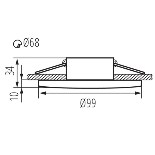 Downlight EasySpot Curved 4″